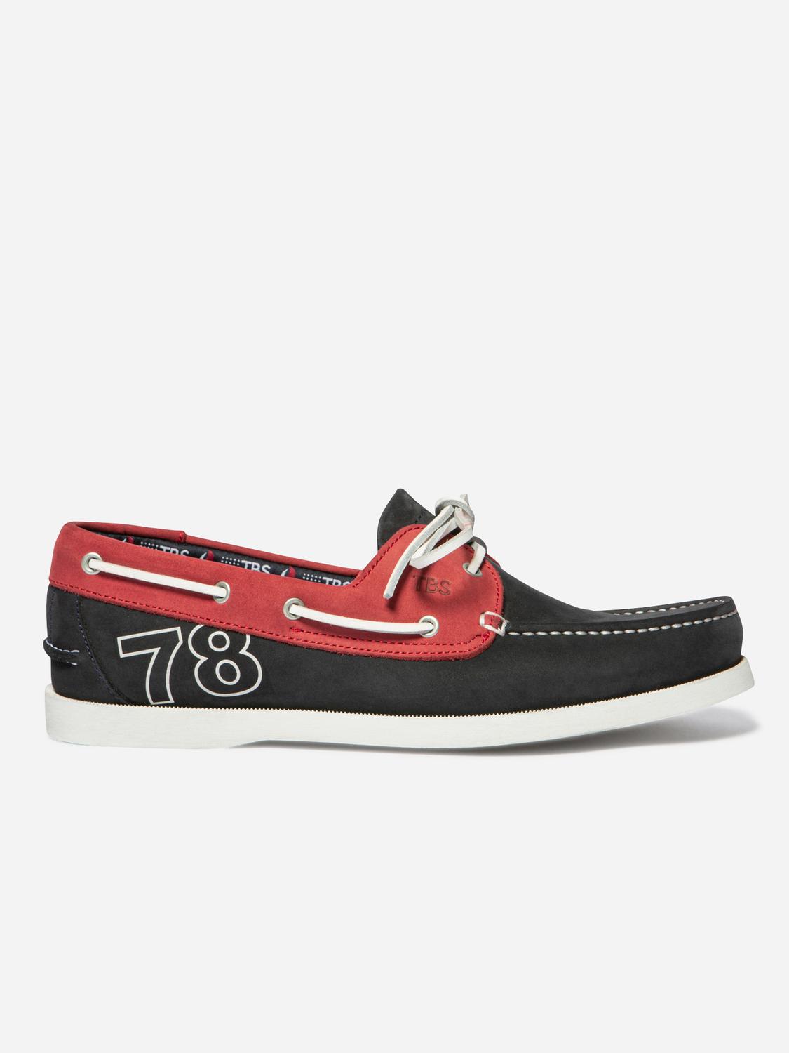 Chaussures bateau homme navy et rouge PHENN