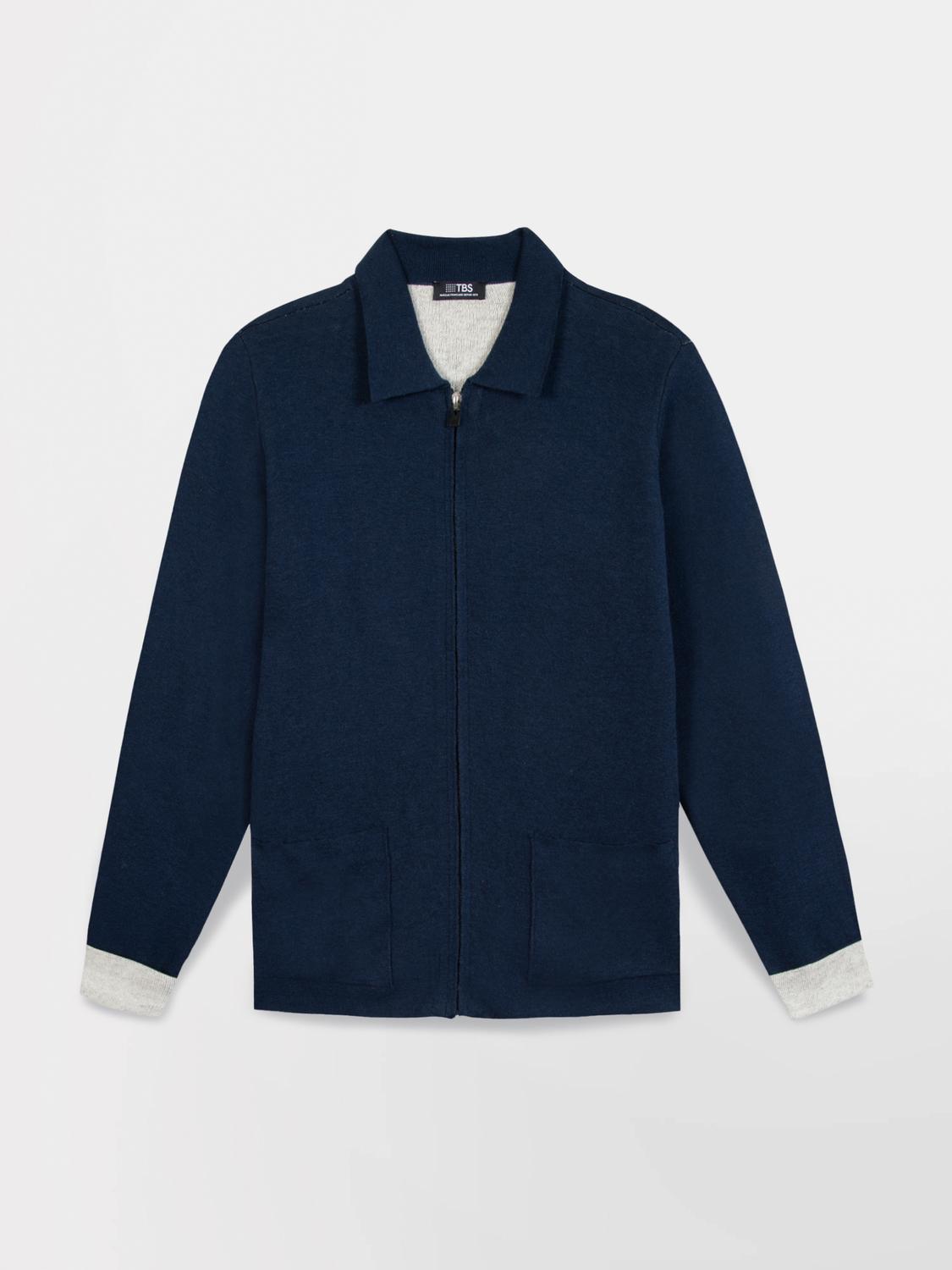 Gilet Marine Manches Longues Bleu PIARAGIL Gilet Marine Manches Longues Bleu PIARAGIL