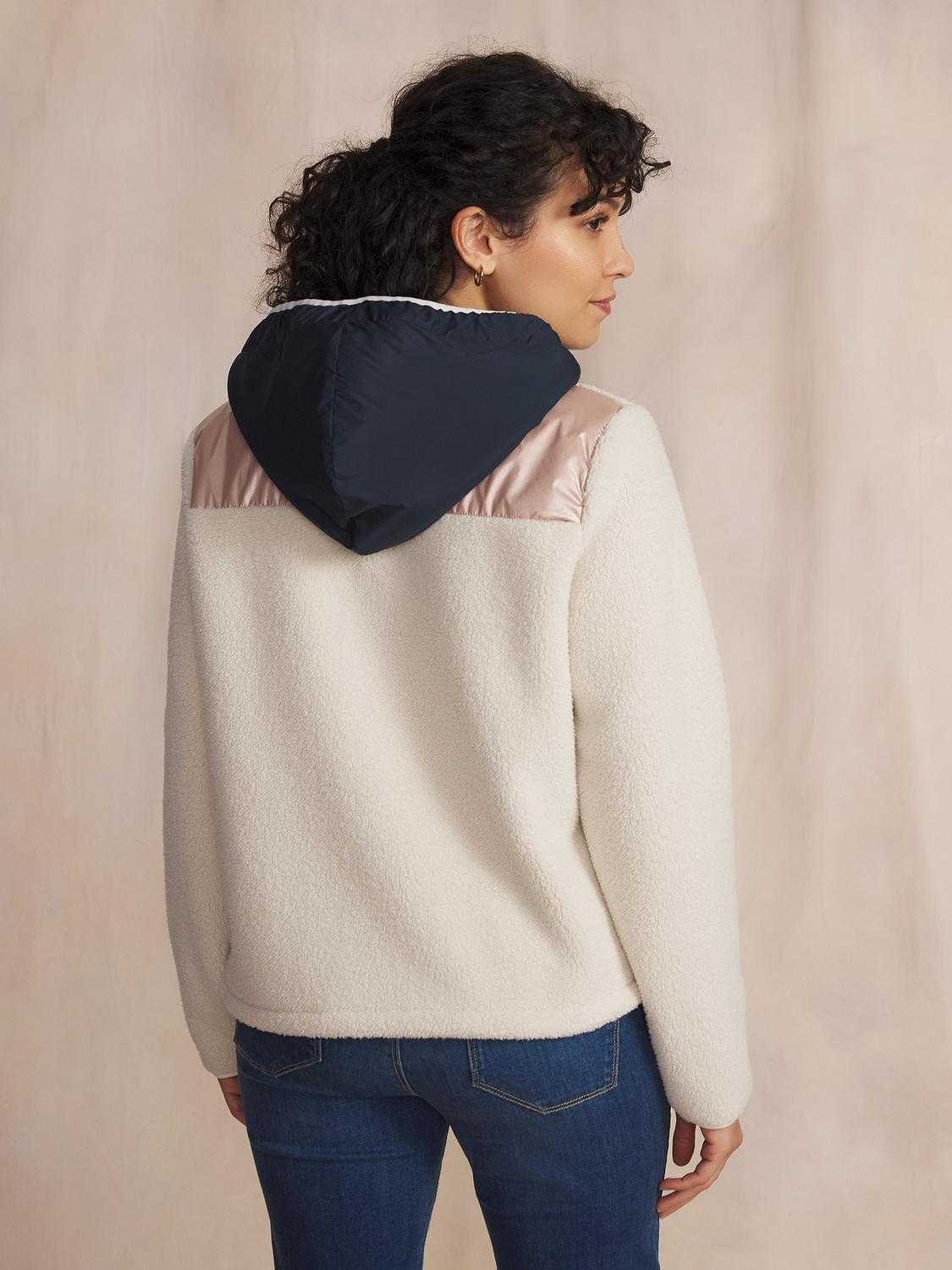 Blouson Ecru Manches Longues Sherpa PAULAZIP Blouson Ecru Manches Longues Sherpa PAULAZIP