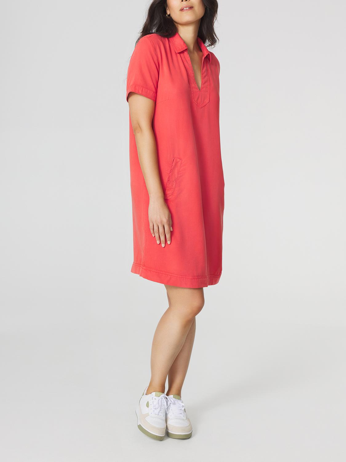 Robe Femme 100% Lyocell Manches Courtes Rouge MYRNOROB