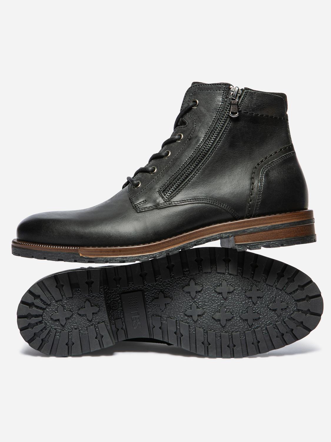 Bottines Homme Cuir Noir THIERNO