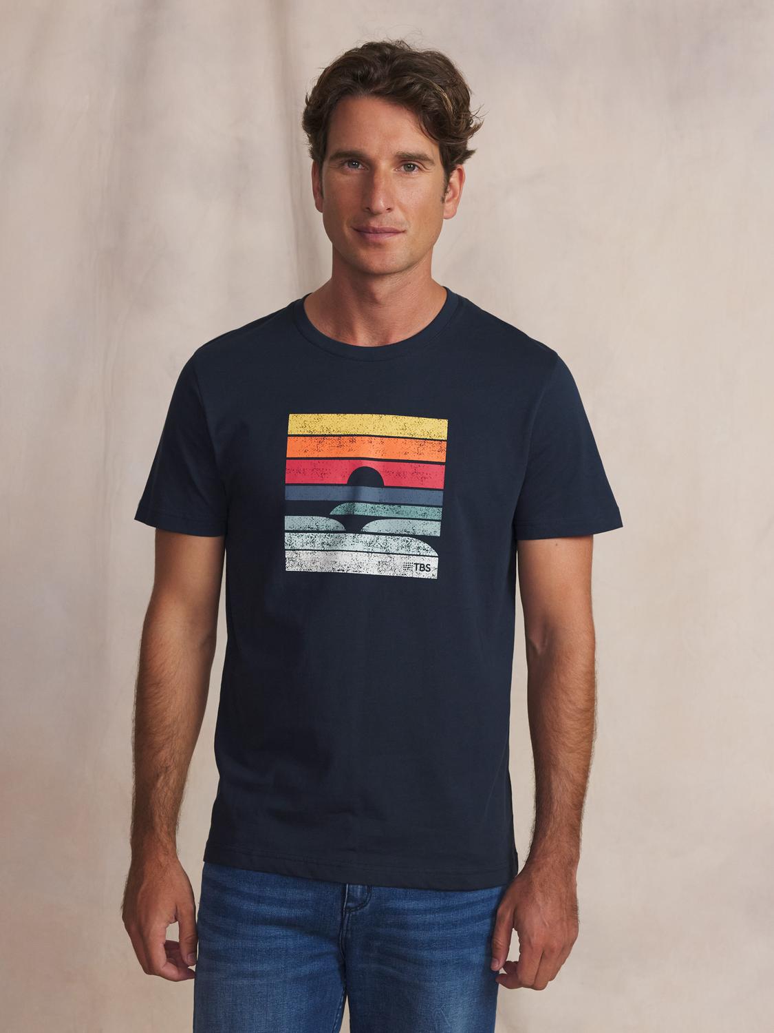 Tee-shirt en maille homme navy KERANTEE