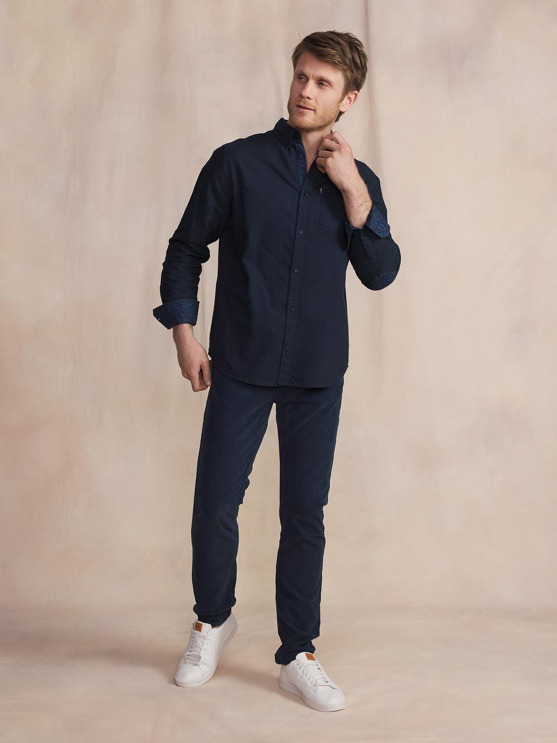 Chemise Manches Longues Bleu JANOVCHE Chemise Manches Longues Bleu JANOVCHE