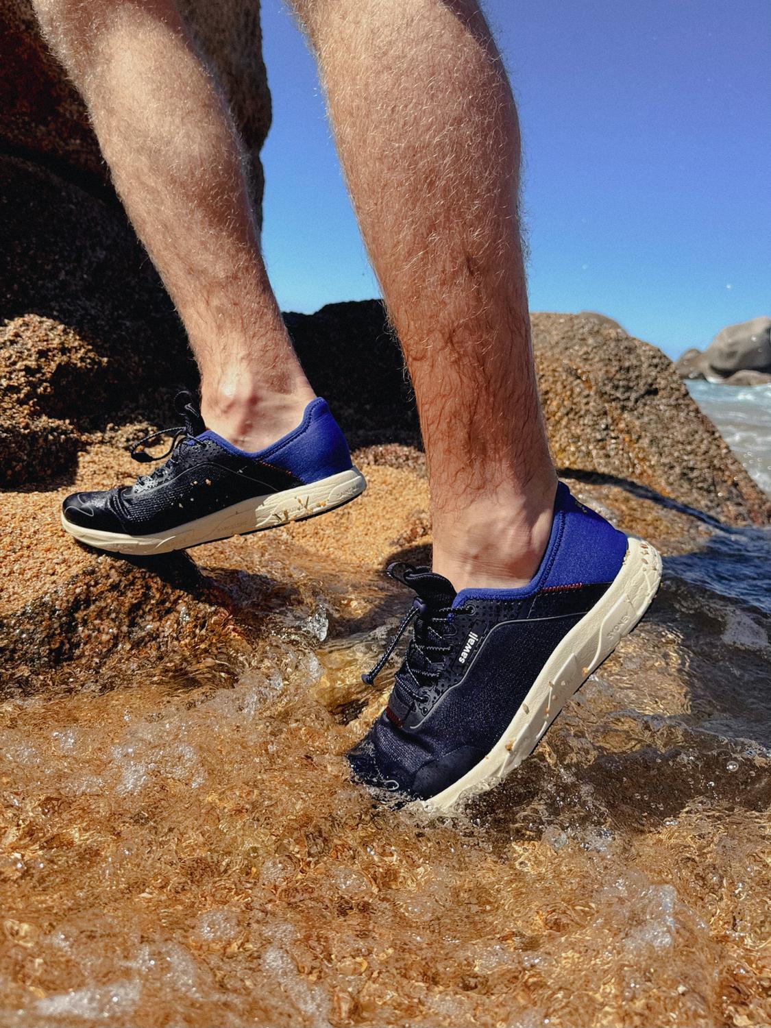 Chaussure homme avec évacuation de l'eau navy et outremer SAWALI