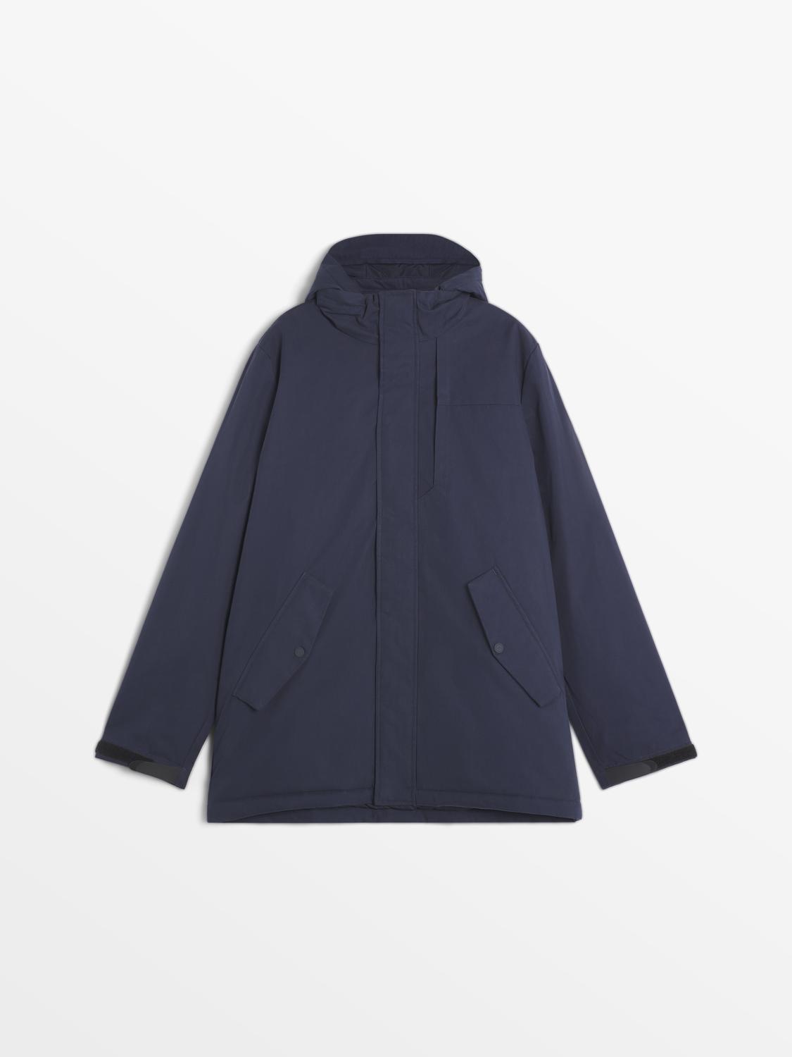 Veste Homme Imperméable Mi-Longue Bleu JAFARVES