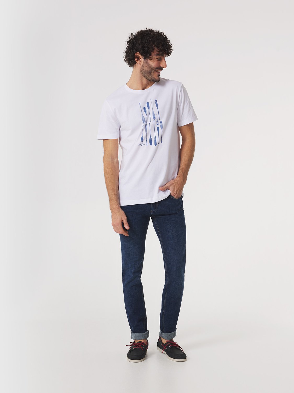 Tee Shirt Homme Coton Biologique Blanc SABRITEE