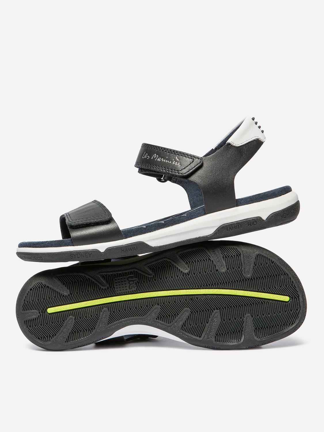 Sandales Femme Légères Cuir Marine