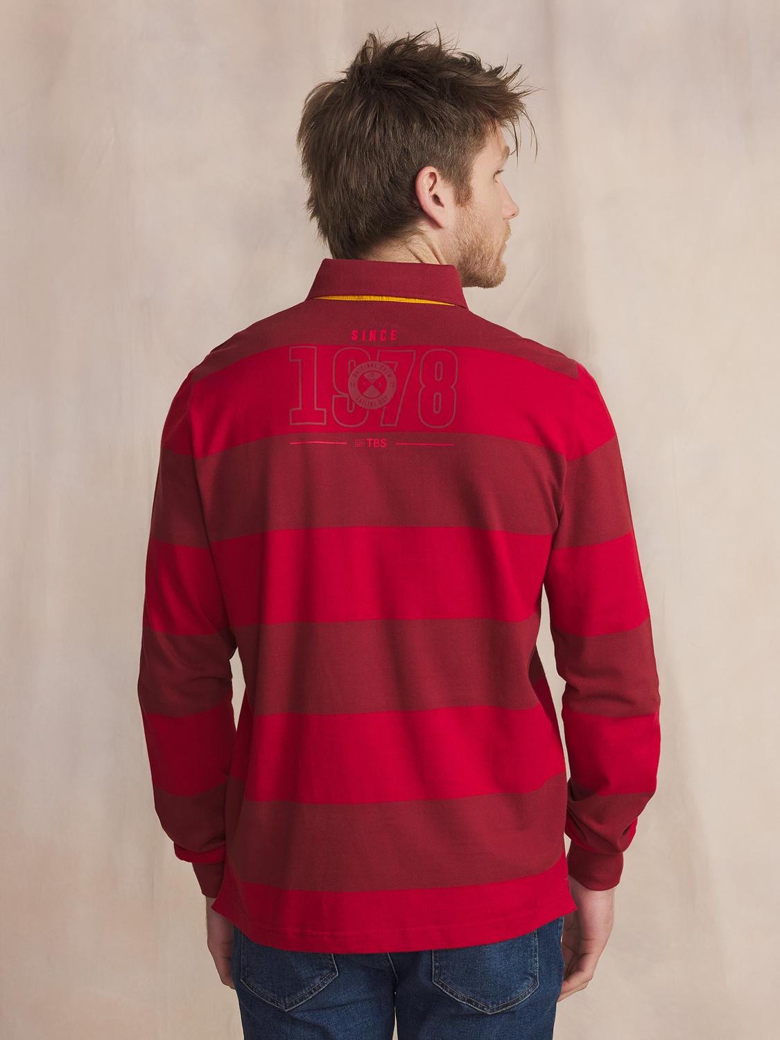 Polo Cepage Manches Longues Rouge MATIOPOL Polo Cepage Manches Longues Rouge MATIOPOL