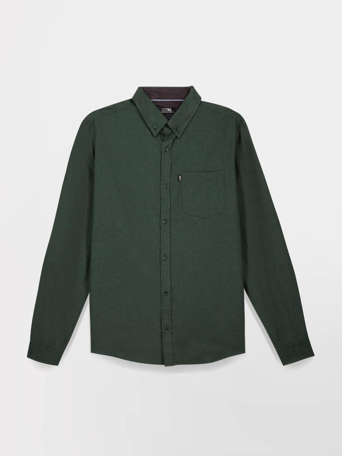 Chemise Homme Coton Flanelle Vert BERLICHE Chemise Homme Coton Flanelle Vert BERLICHE