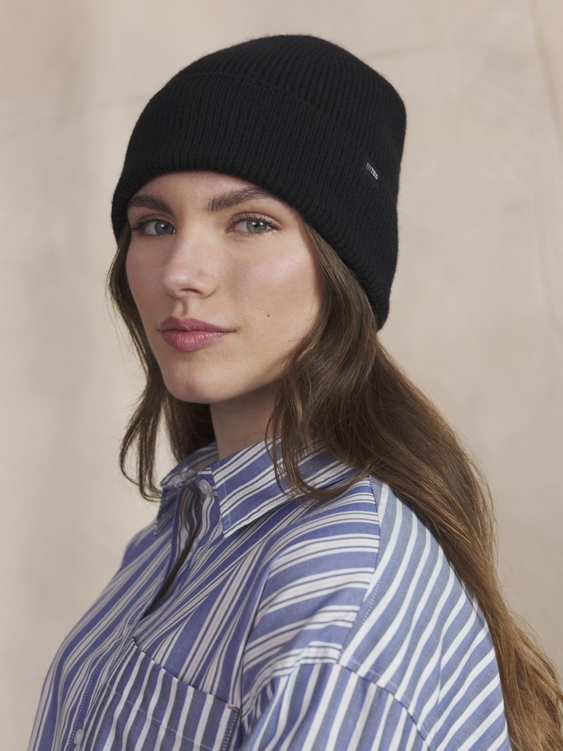 Bonnet Mixte Textile Noir ERQUY