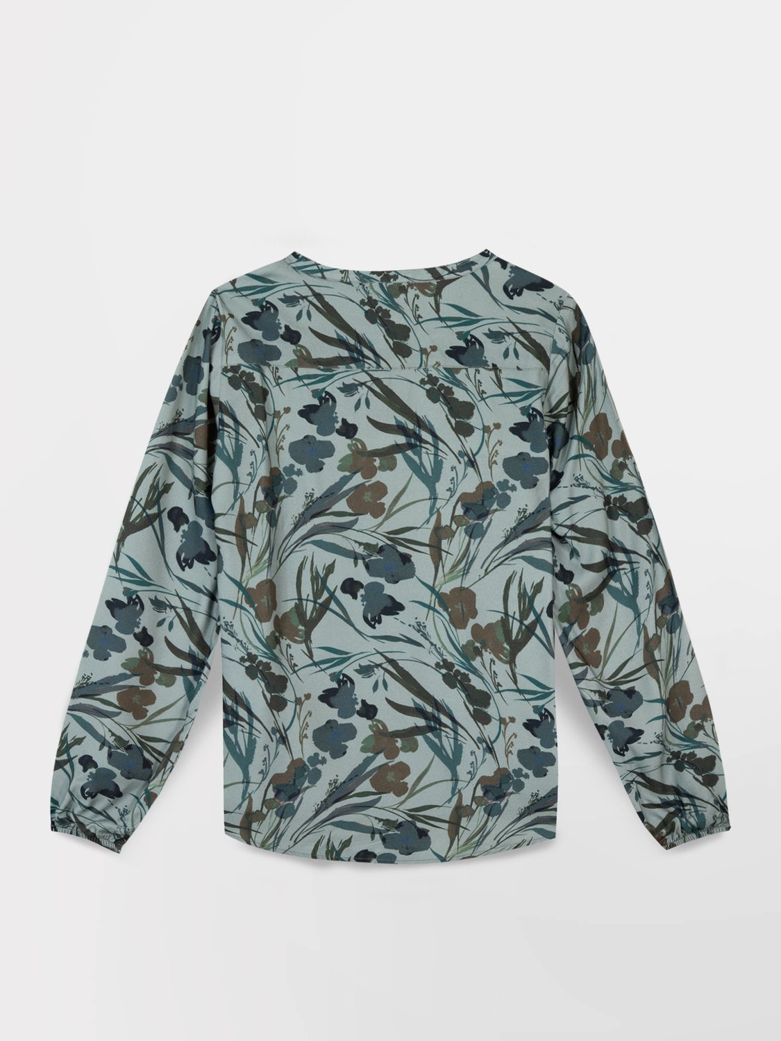 Blouse Femme Fluide Motif Floral Bleu Vert & Bleu BLOMYMIS