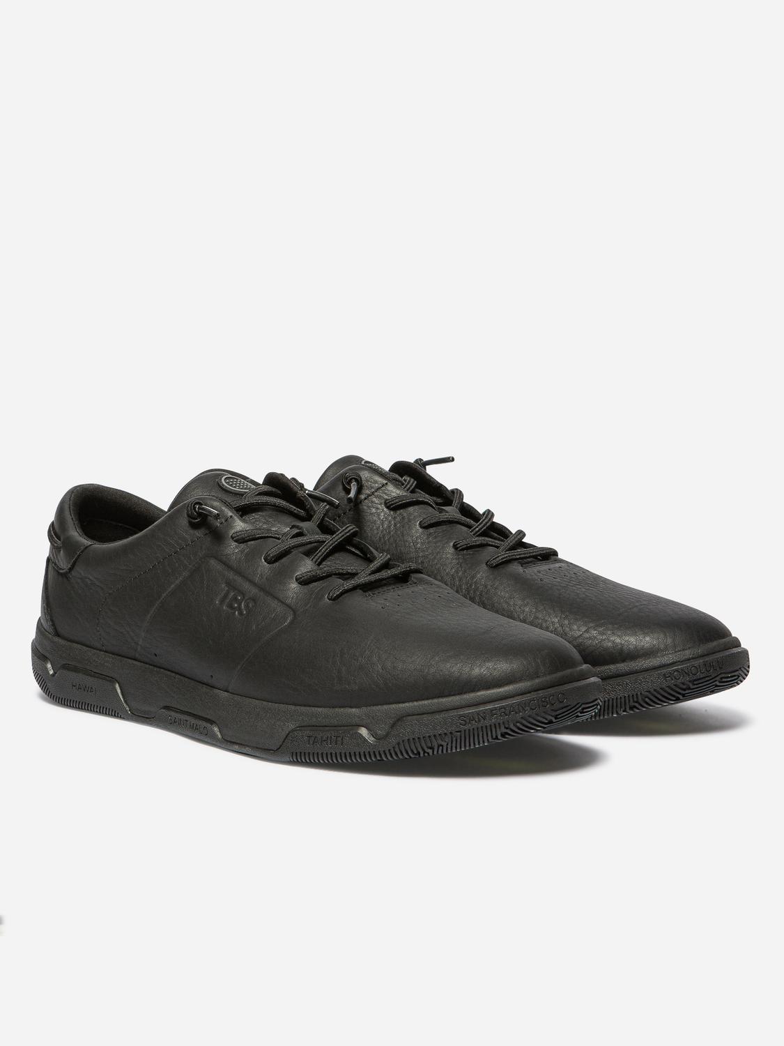 Tennis Homme cuir Noir GELAZZY