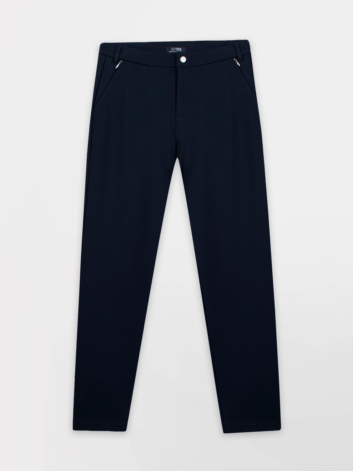 Chinos Women Stretch Pockets Zip Blue SILVIPAN