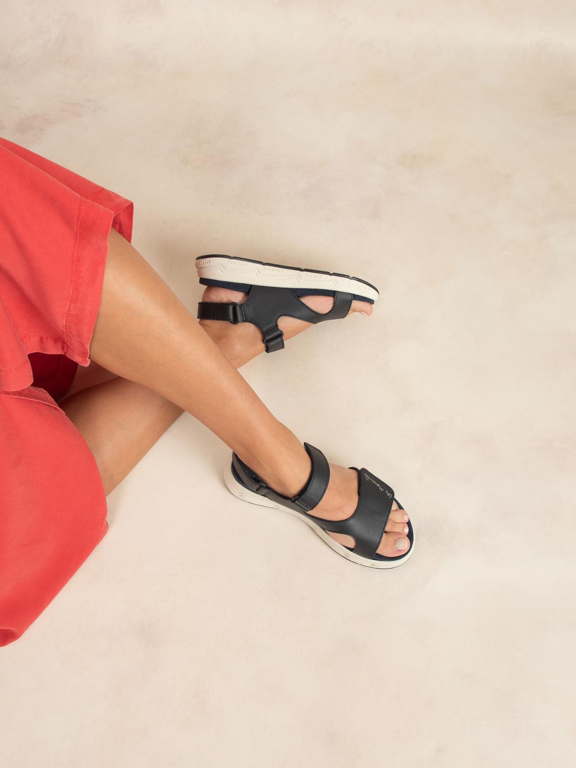 Sandales compensées femme navy LOUISIE