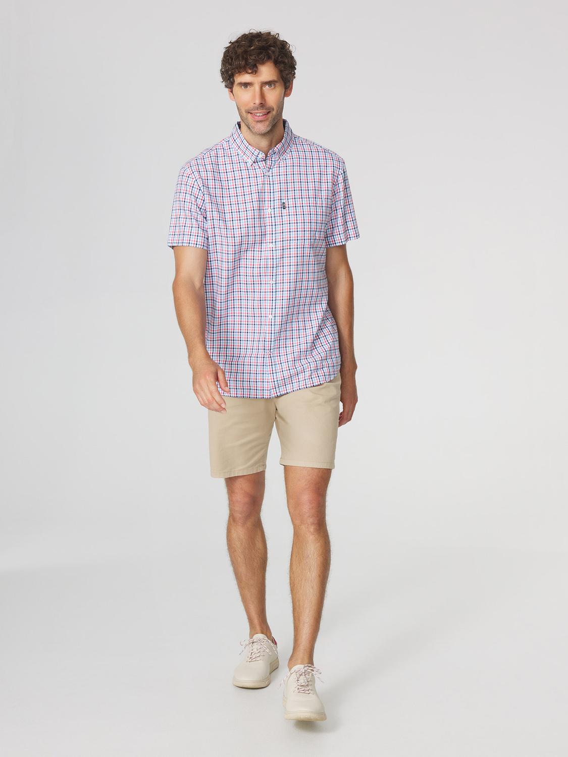 Chemise Homme Manches Courtes à Carreaux ORSONCHA Chemise Homme Manches Courtes à Carreaux ORSONCHA