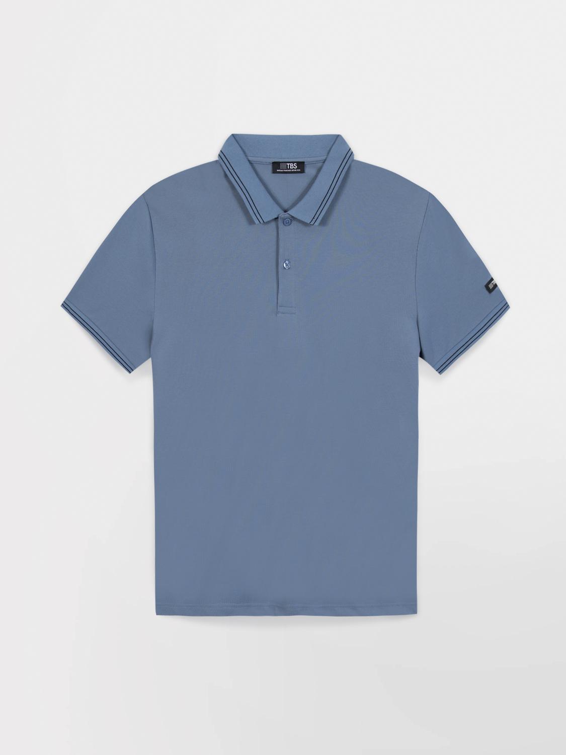 Polo Homme Manches Courtes Bleu ATTONPOL Polo Homme Manches Courtes Bleu ATTONPOL