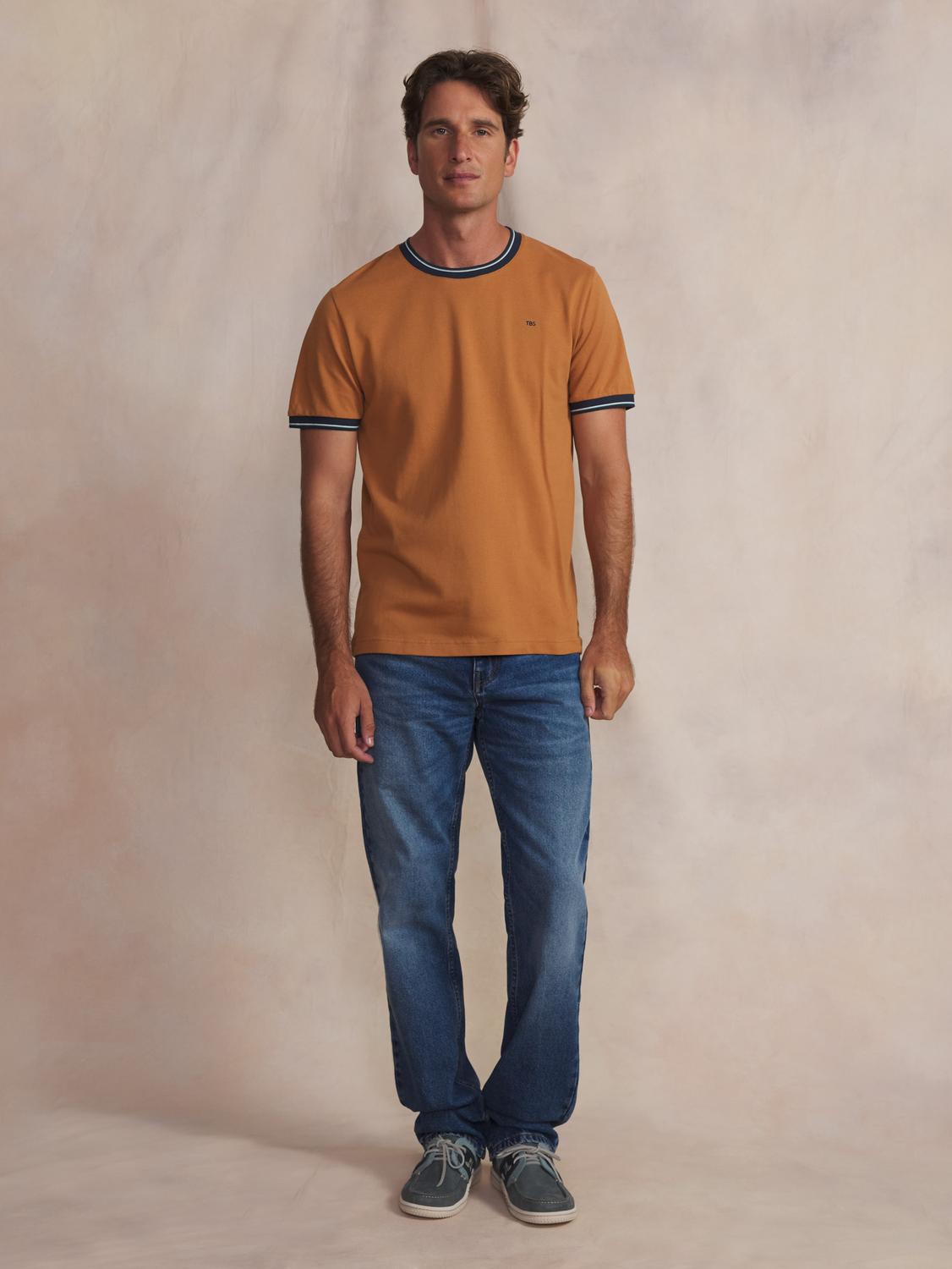 Tee-shirt en maille homme teck DARELTEE