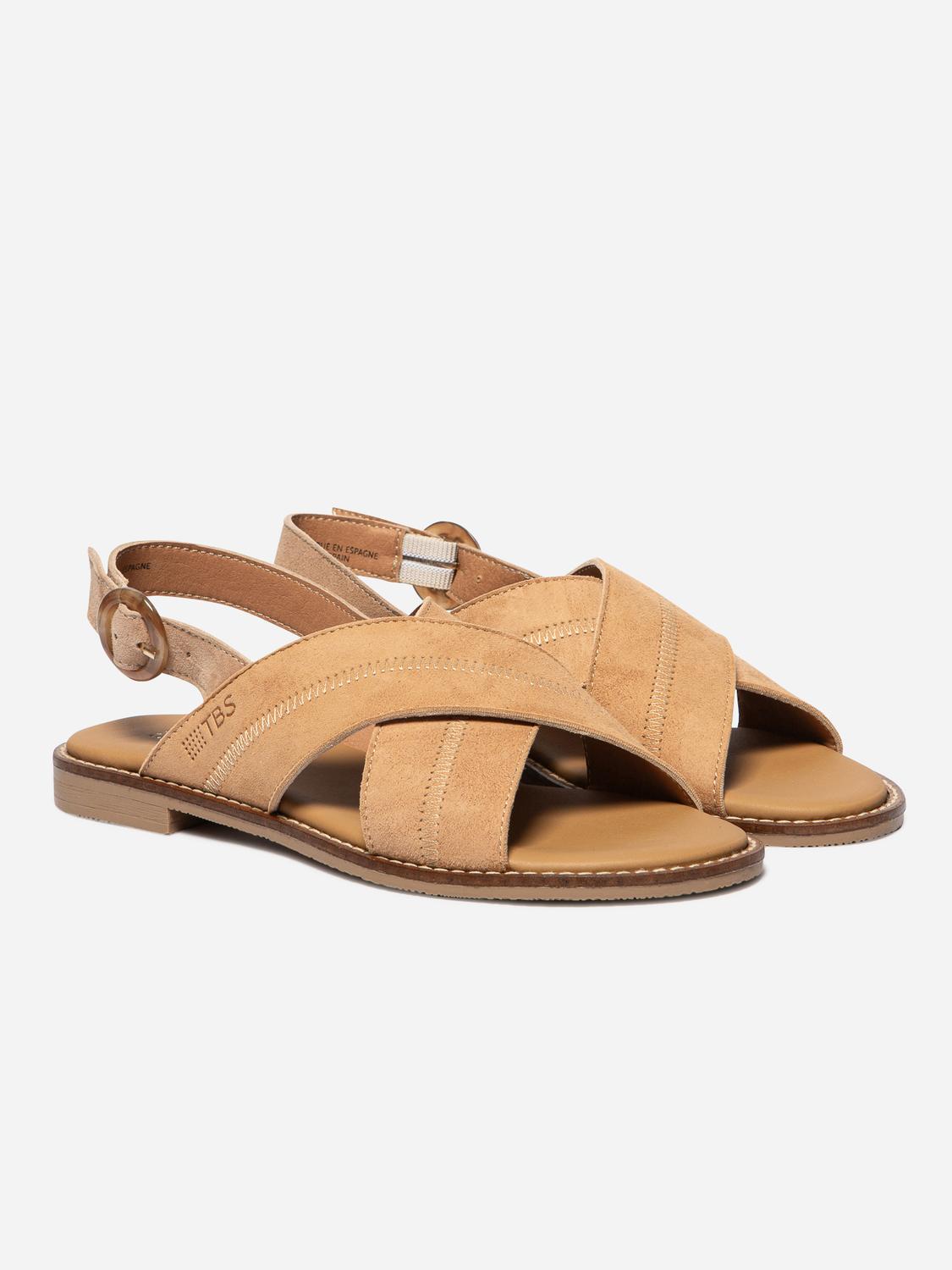 Women's flat sandals Hazelnut ASSIANE