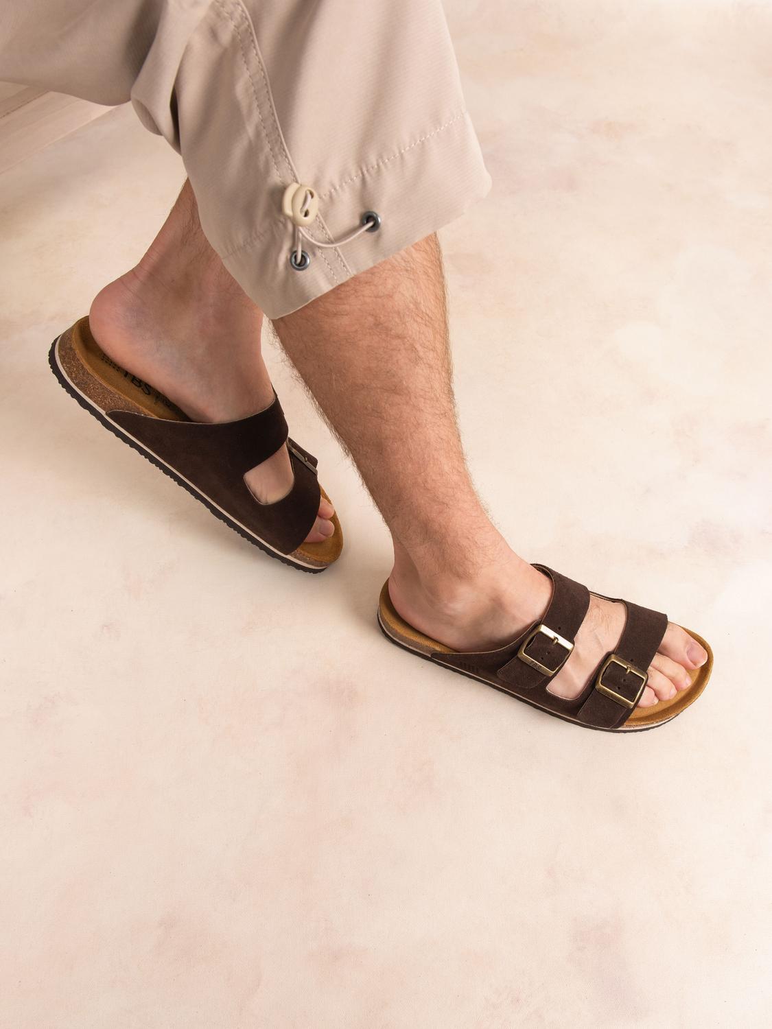 Mules homme chocolat NEYLANN