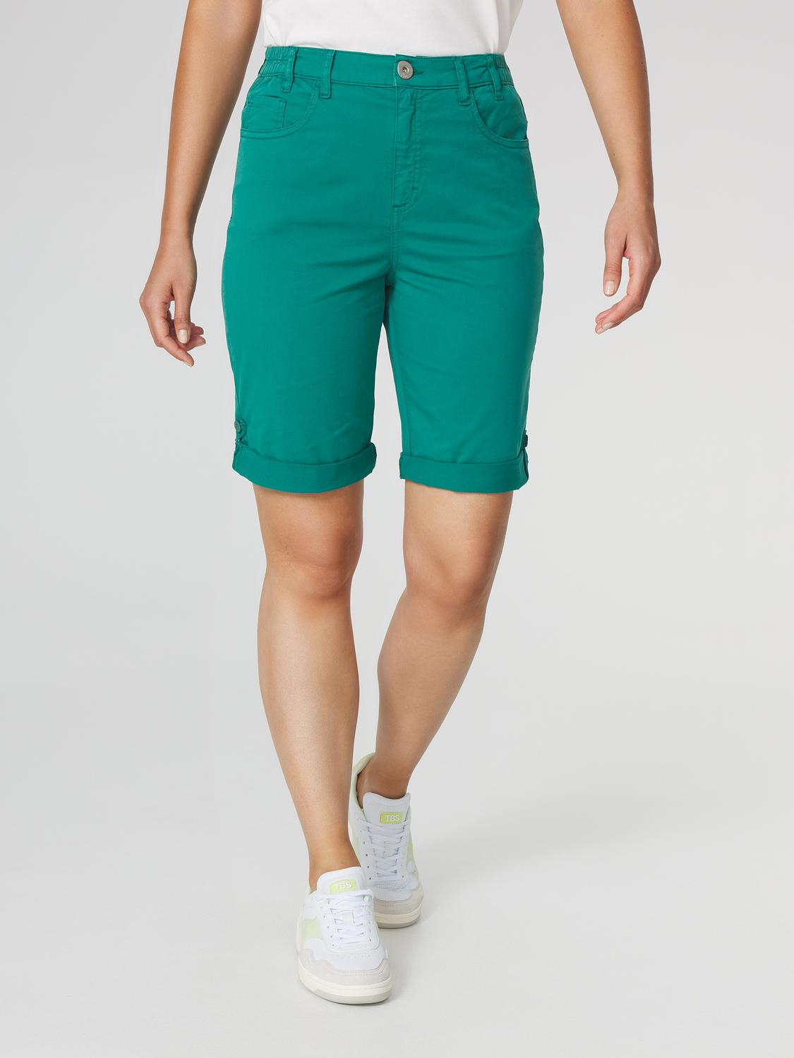 Bermuda Femme Ceinture Semi-élastiquée Vert SANTAMID