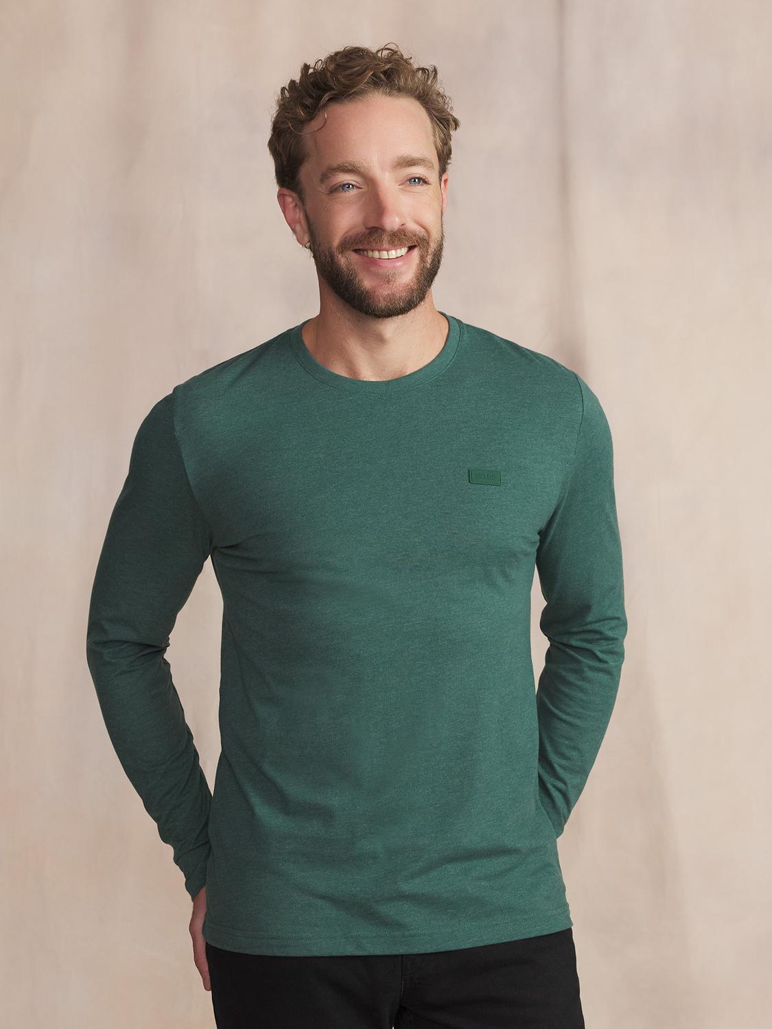 T-Shirt Trefle Manches Longues Vert PIERELON T-Shirt Trefle Manches Longues Vert PIERELON