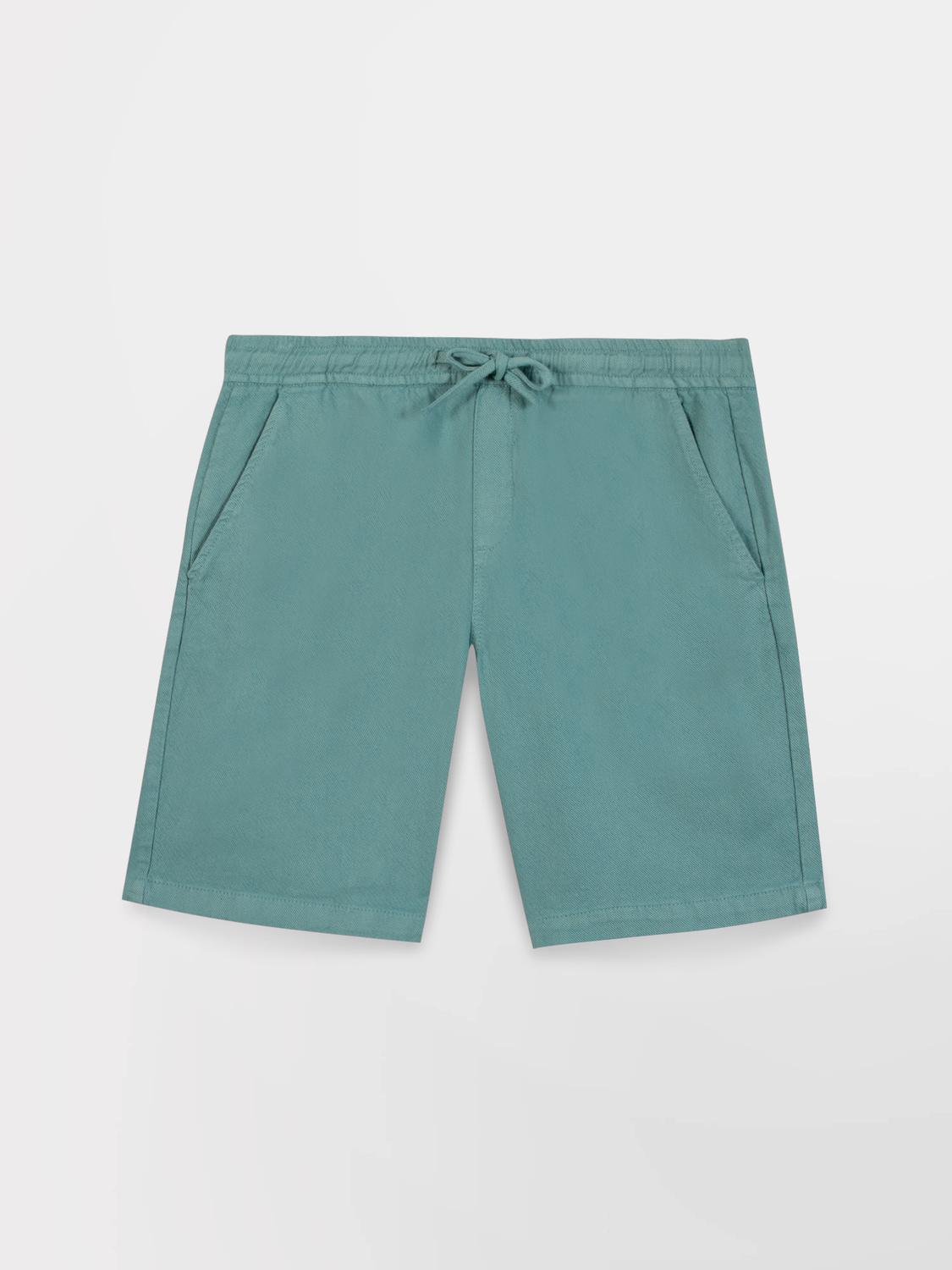 Bermuda homme vert Coton lin FILEPBER