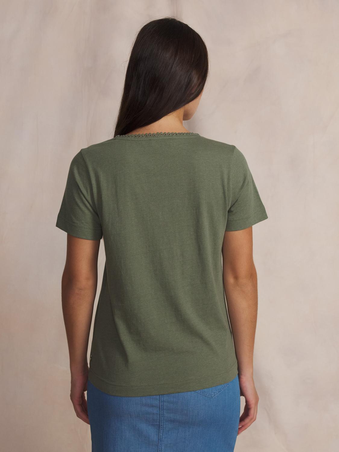 Tee-shirt en maille femme kaki ADAMAVER