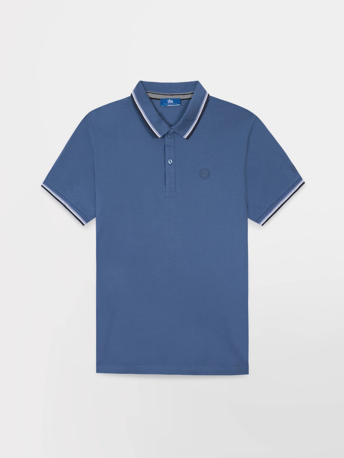 Polo Homme Manches Courtes Coton Biologique Bleu YVANEPOL