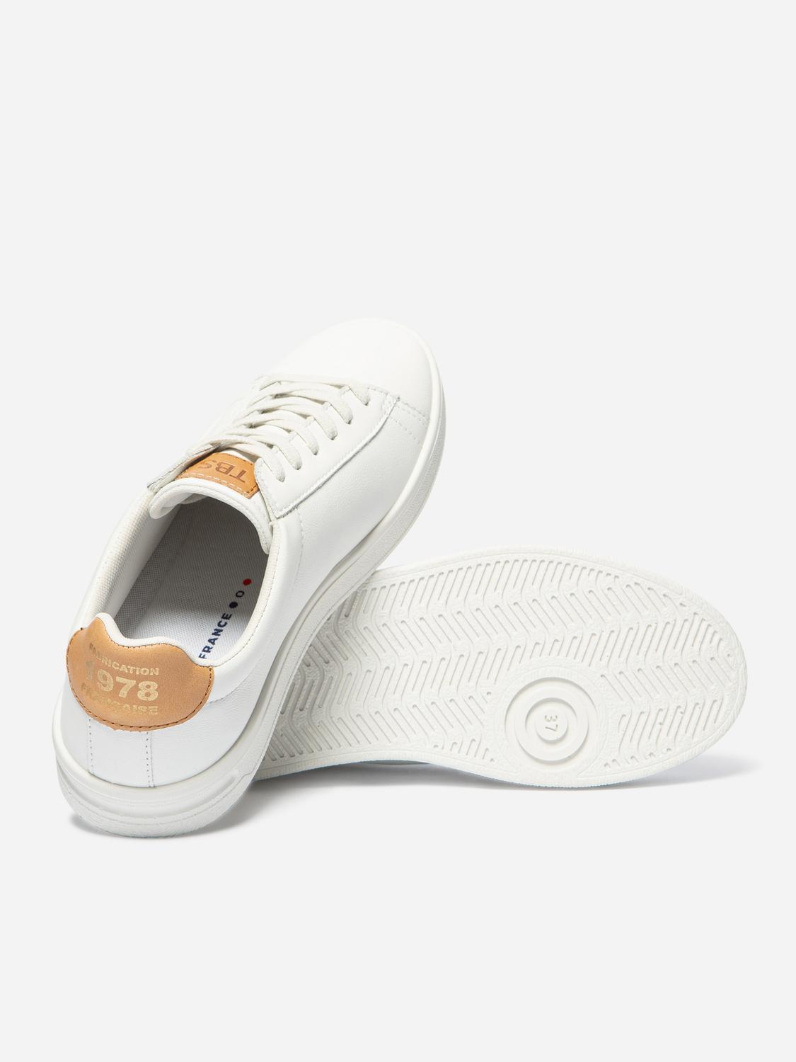 Baskets Homme Fabriquées En France Cuir Blanc FLAUBER Baskets Homme Fabriquées En France Cuir Blanc FLAUBER