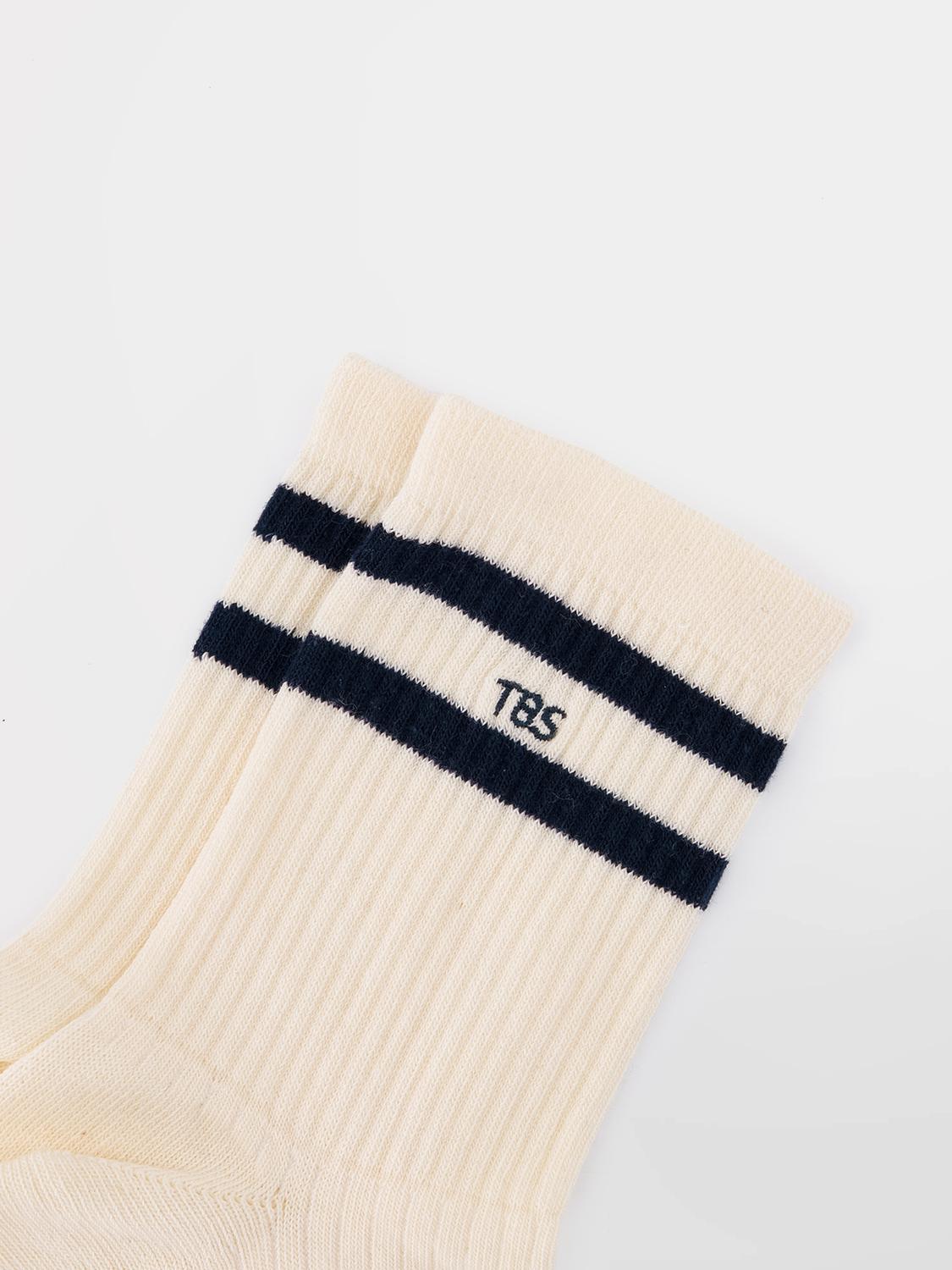 Chaussette Homme Textile Craie et Marine LOUISOC