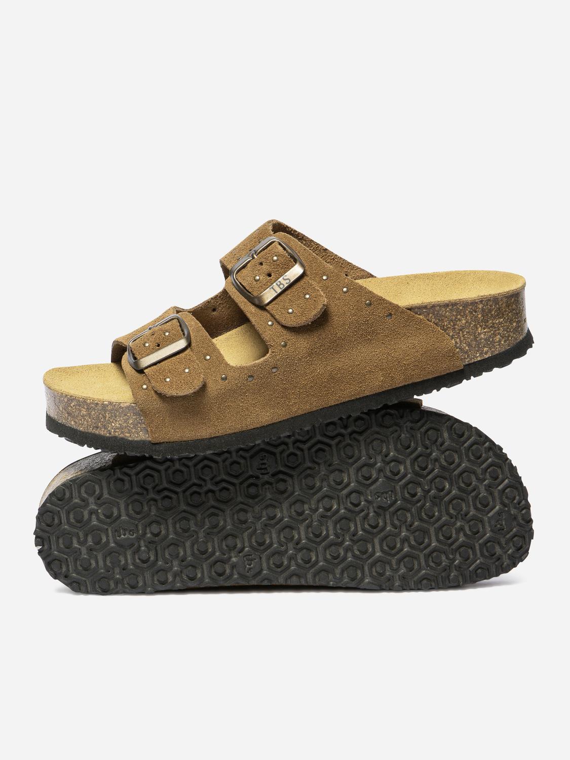 Mules femme chatain NACIERA