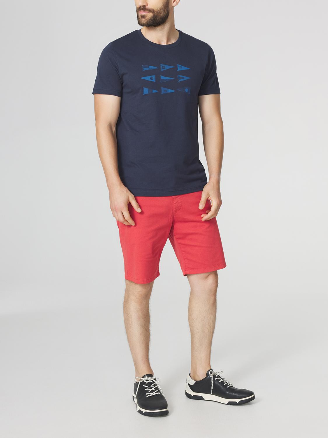 T-shirt Homme Manches Courtes Imprimés Marine ALBERTEE