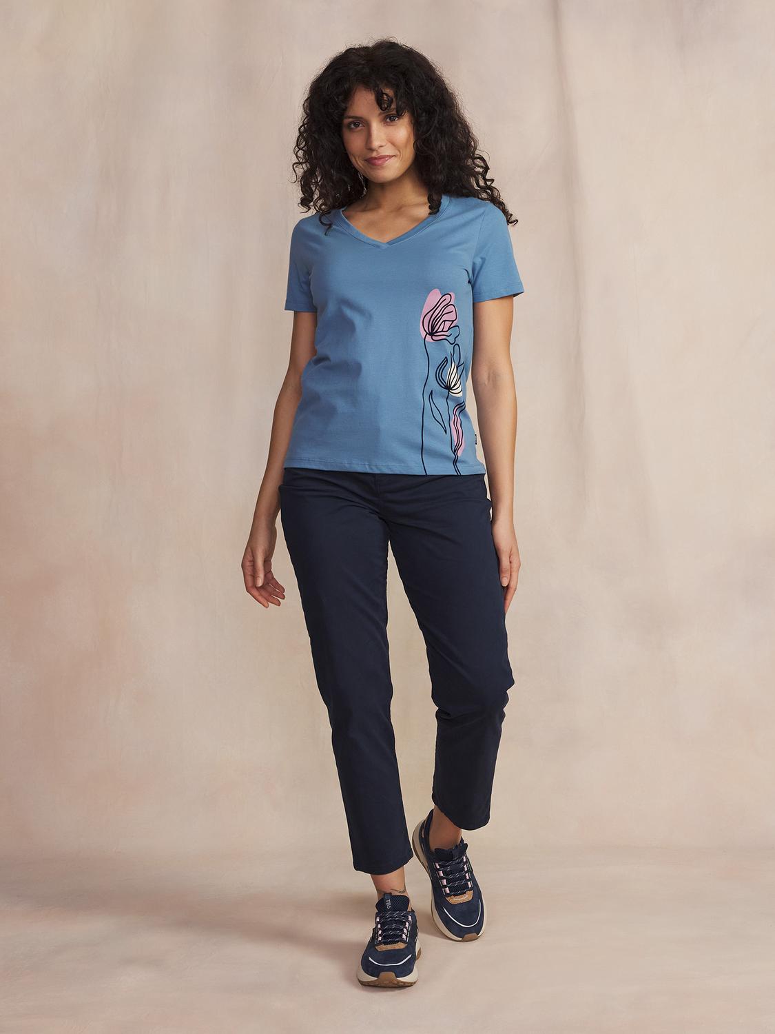 Tee Shirt Celeste Manches Courtes Bleu MELBATEE