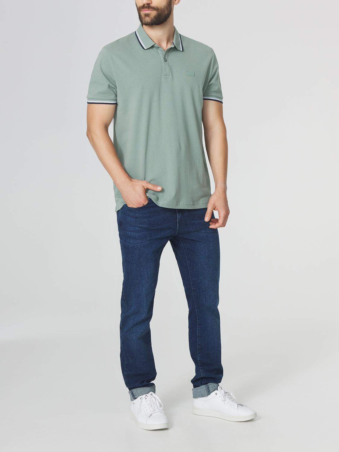 Polo Homme Fentes Côtés Coupe Ajustée Vert YVANEPOL