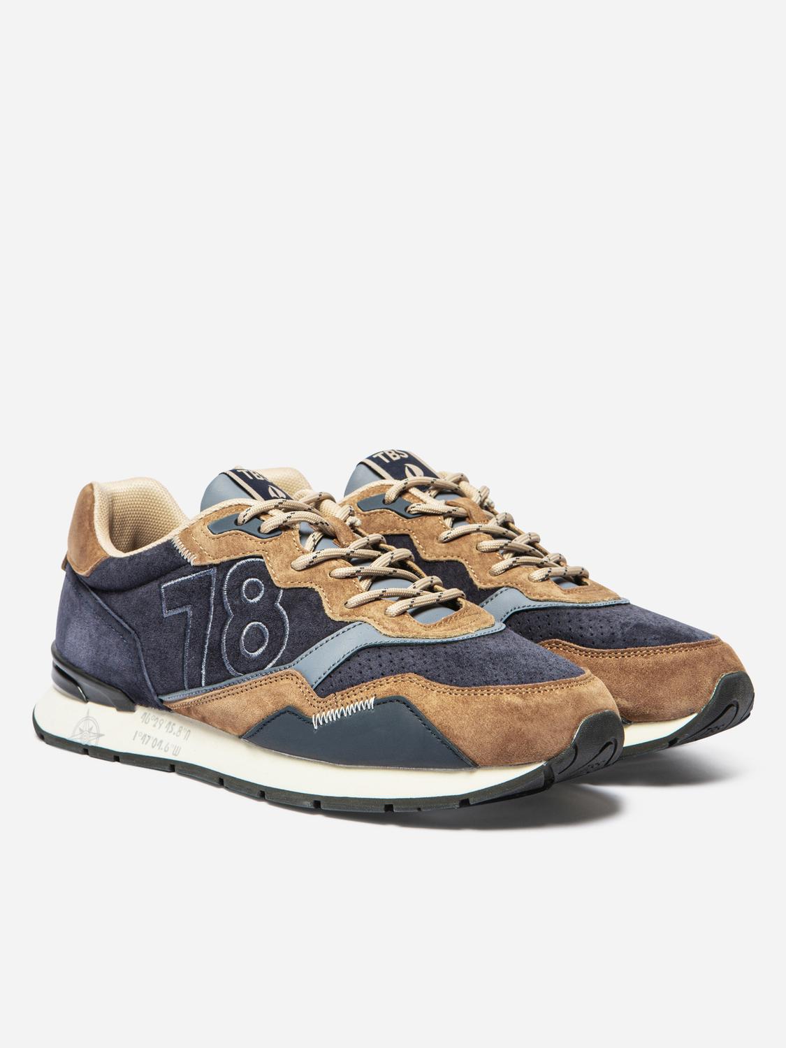 Running Homme Textile Navy et Marron DINBOAT