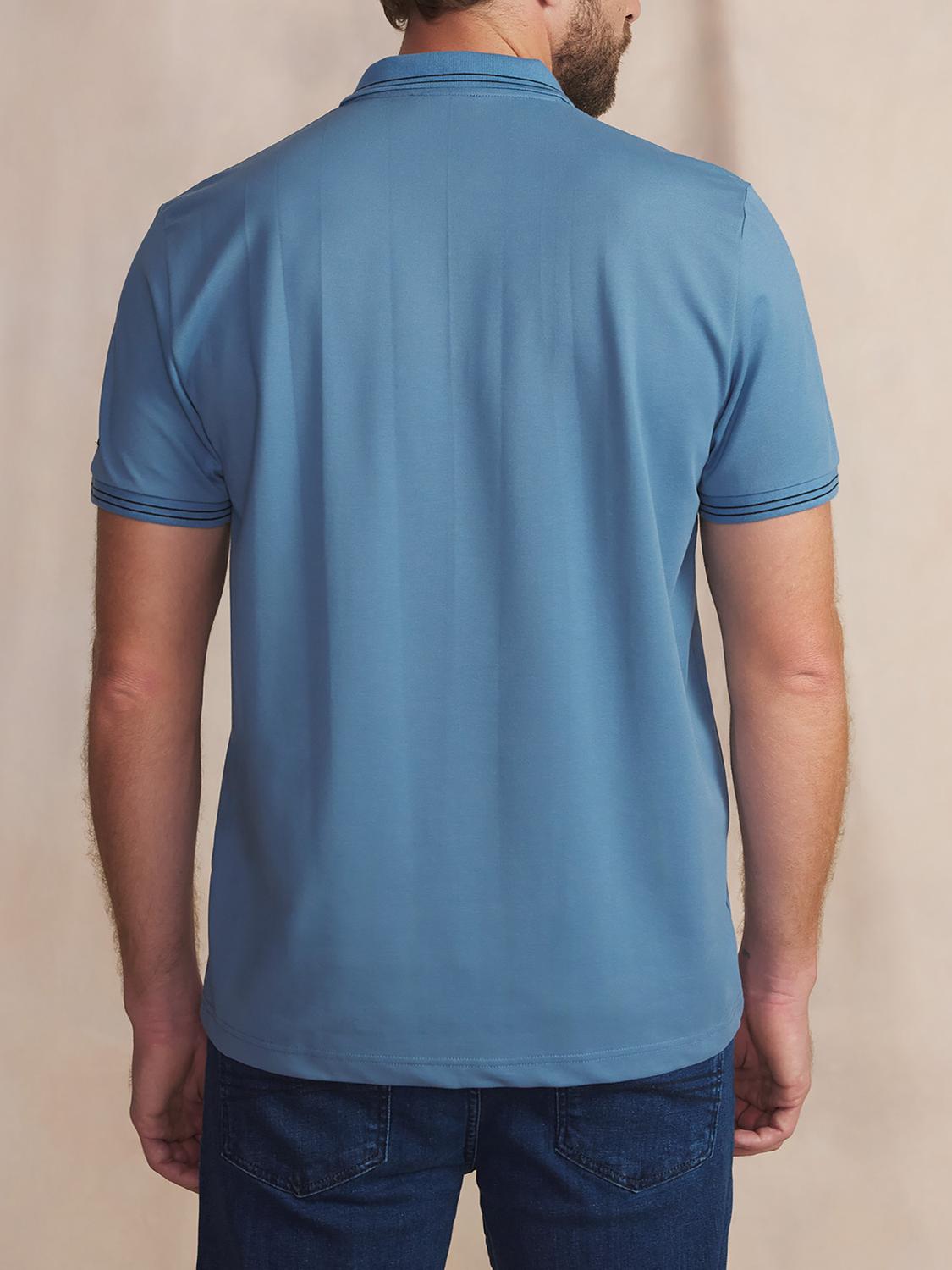 Polo Homme Manches Courtes Bleu ATTONPOL