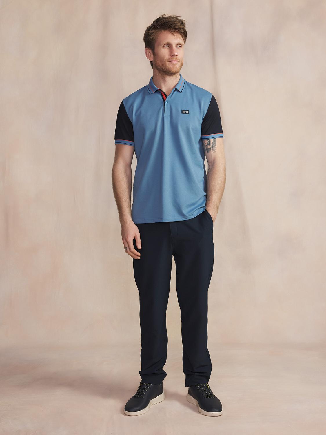Polo Manches Courtes Bleu IONASPOL Polo Manches Courtes Bleu IONASPOL