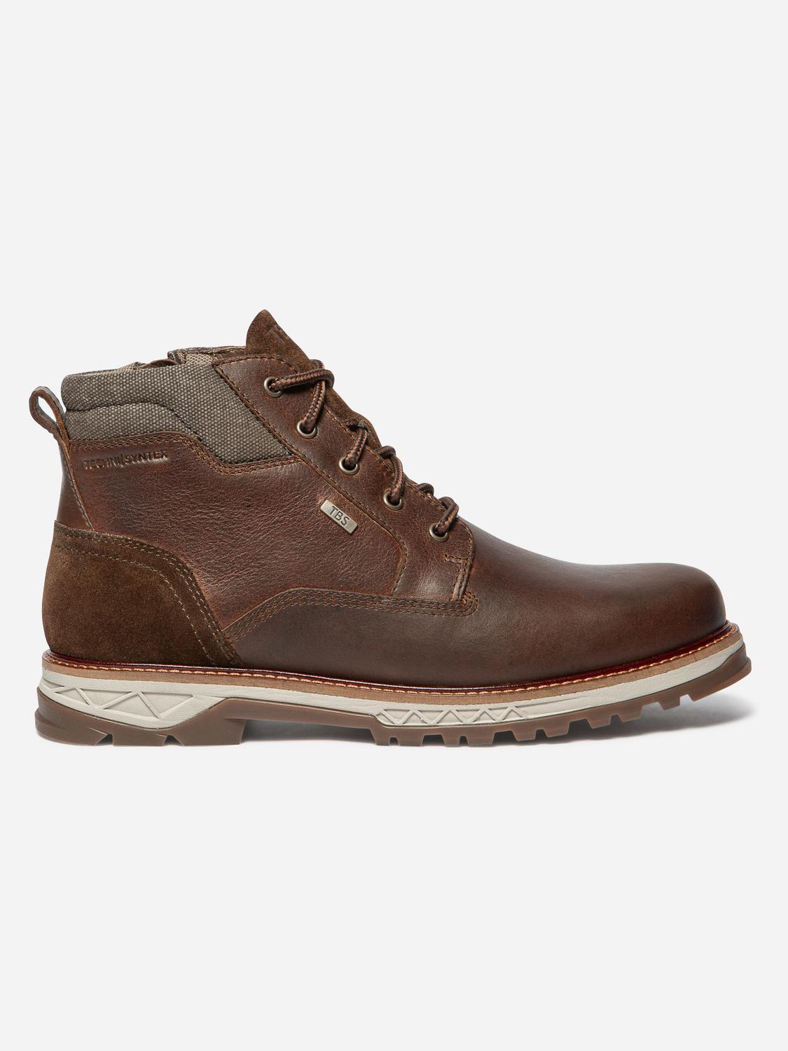 Boots Homme Membrane Imperméable Cuir Marron MONTDOR Boots Homme Membrane Imperméable Cuir Marron MONTDOR
