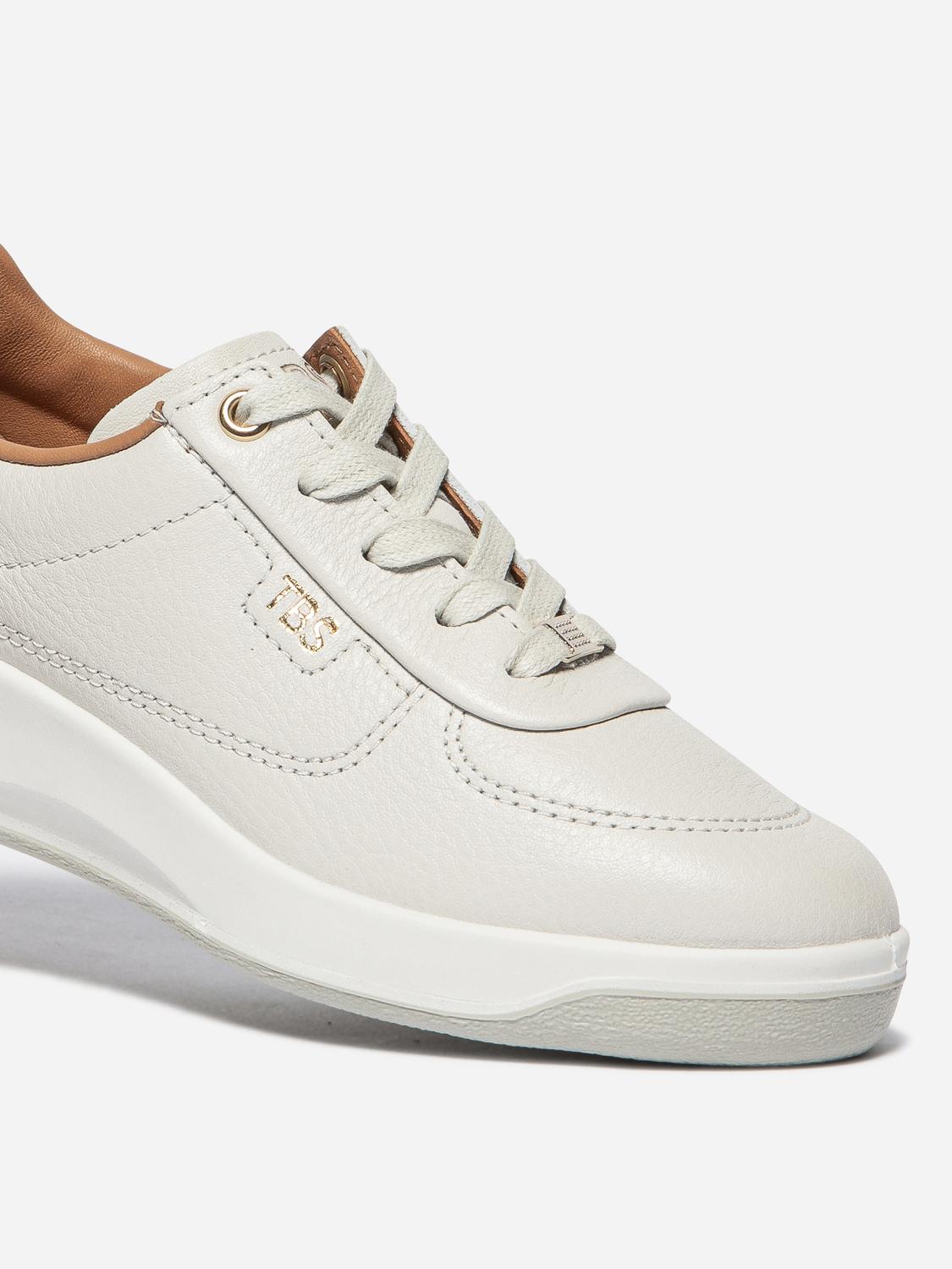 Baskets Cuir Femme Fabriquées en France Blanc BRANILY