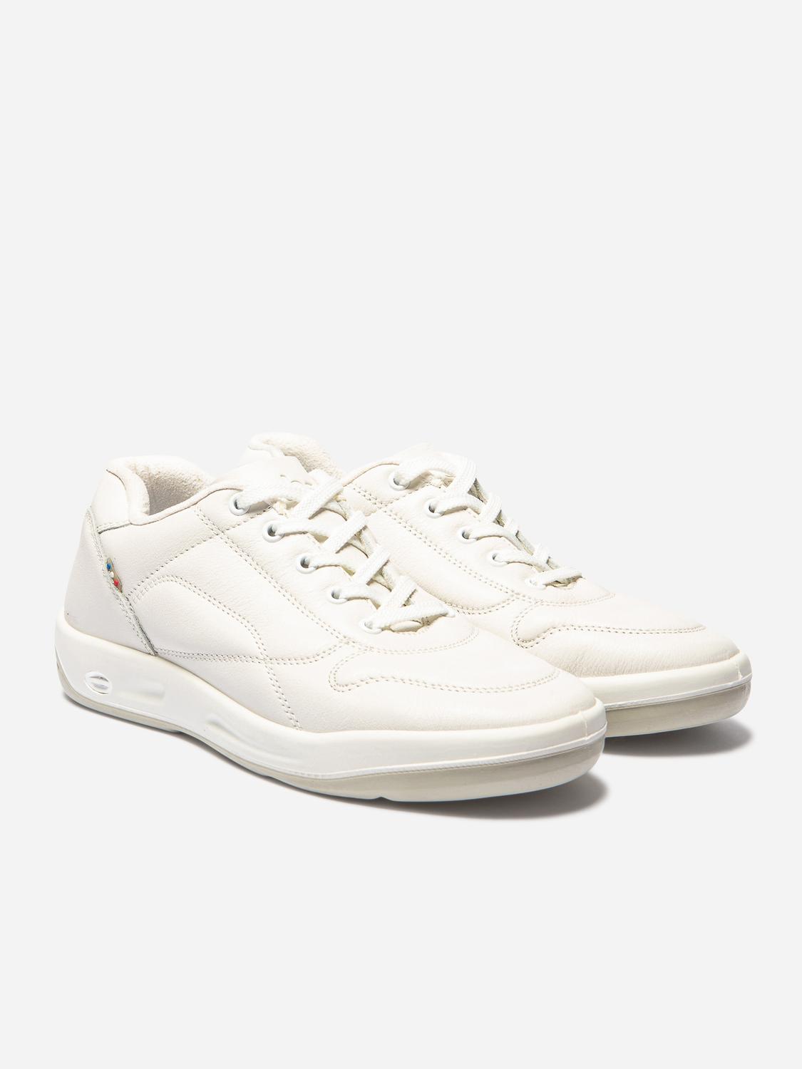 Baskets Homme Confort Dessus Cuir Blanc Baskets Homme Confort Dessus Cuir Blanc