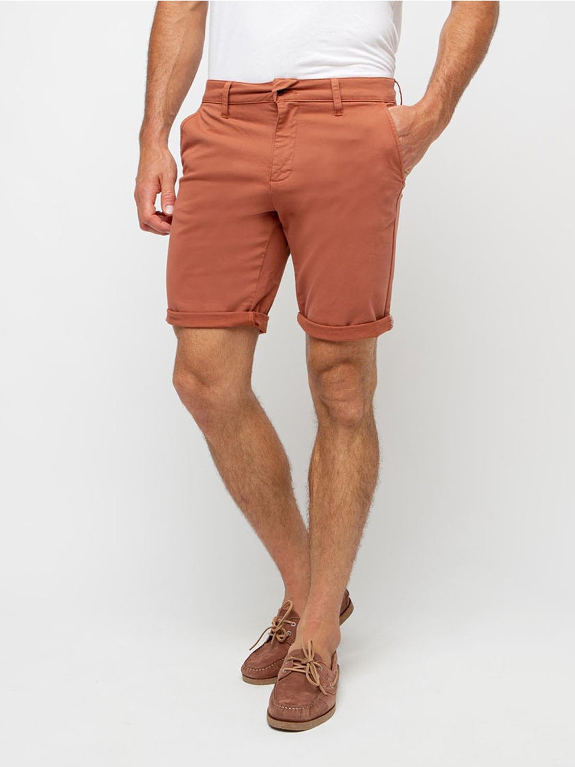 Shorts Homme Coton Biologique Orange