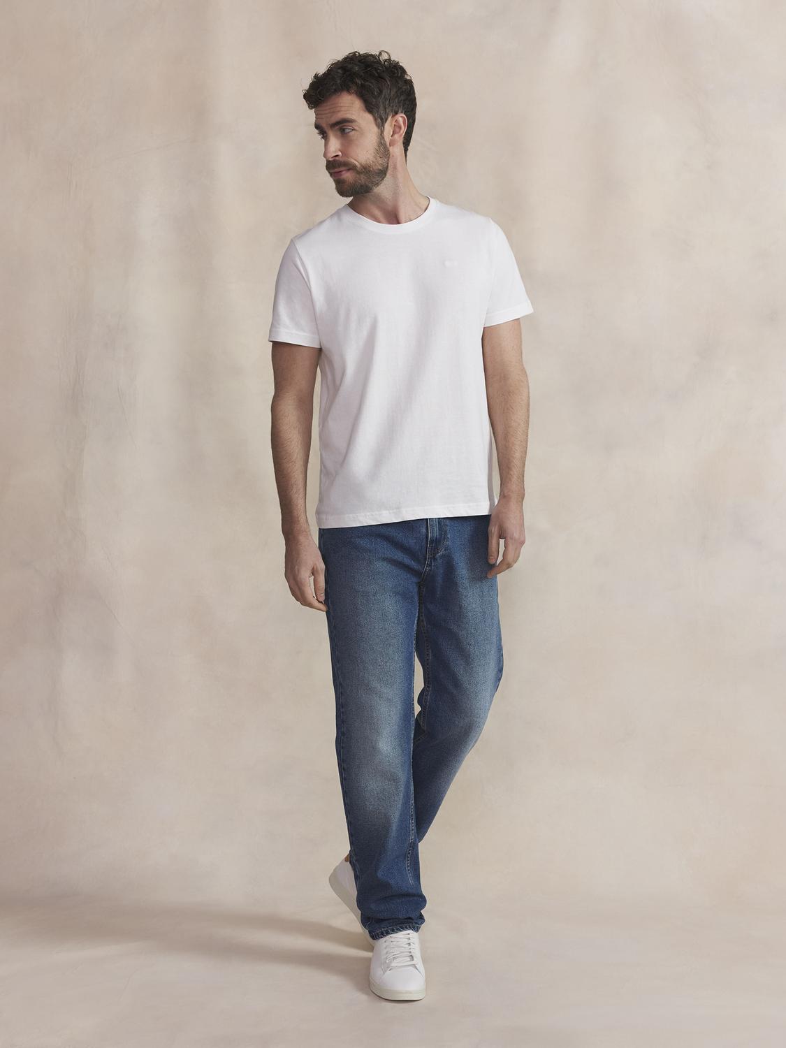 Men's knit T-shirt White PIERETEE
