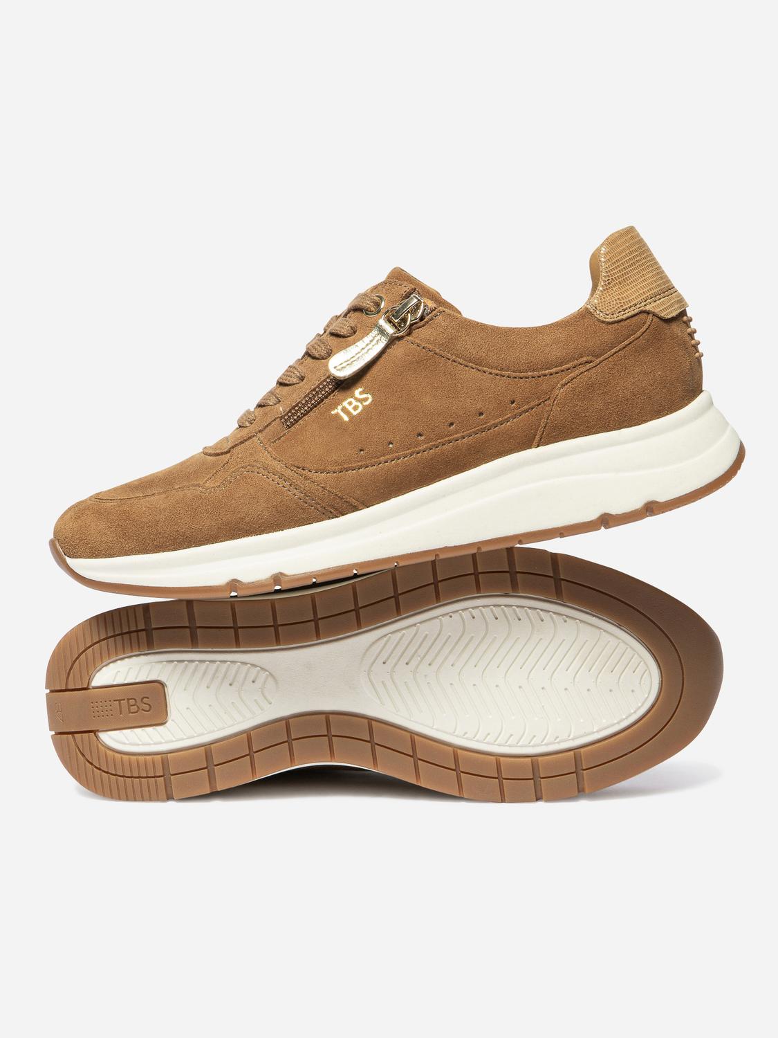 Tennis Femme Doublée Cuir Tan BLONZIP