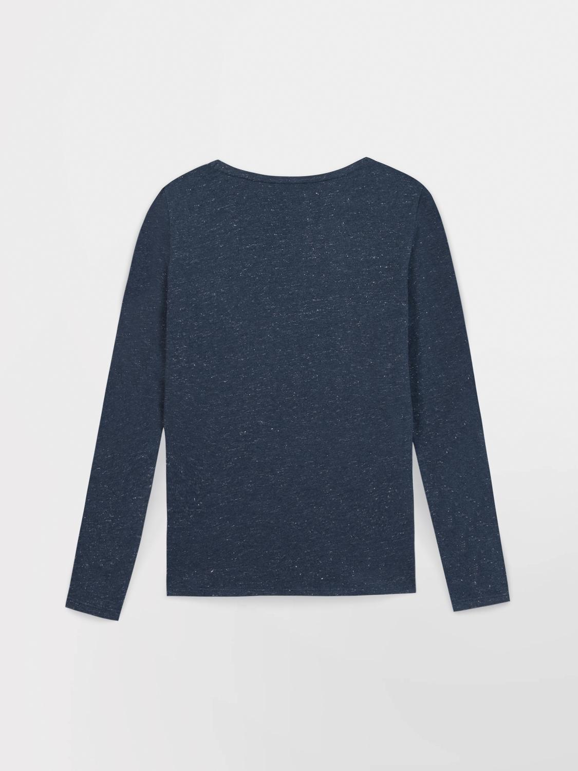 Tee Shirt Femme Manche Longues Coton Bleu ADINALON Tee Shirt Femme Manche Longues Coton Bleu ADINALON
