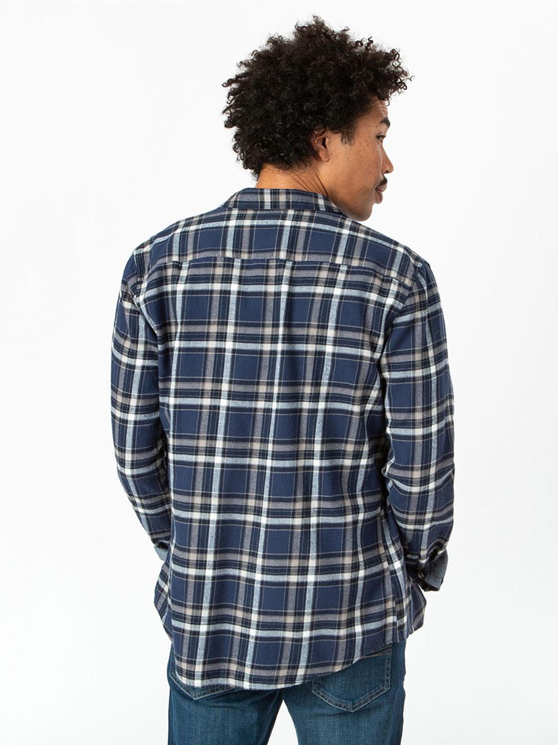 Men's Navy Flannel Check Shirt Men's Navy Flannel Check Shirt