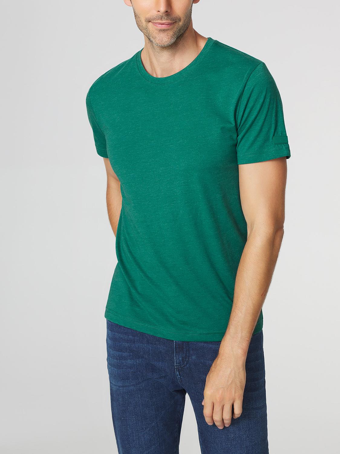 T-shirt Homme Coupe Ajustée Jersey Vert PIERETEE