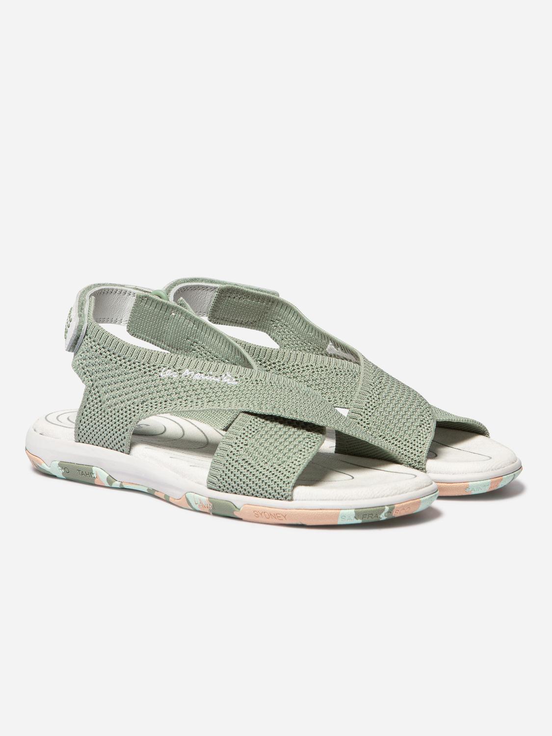 Sandales plates femme argile goyave camo JAZZFIT