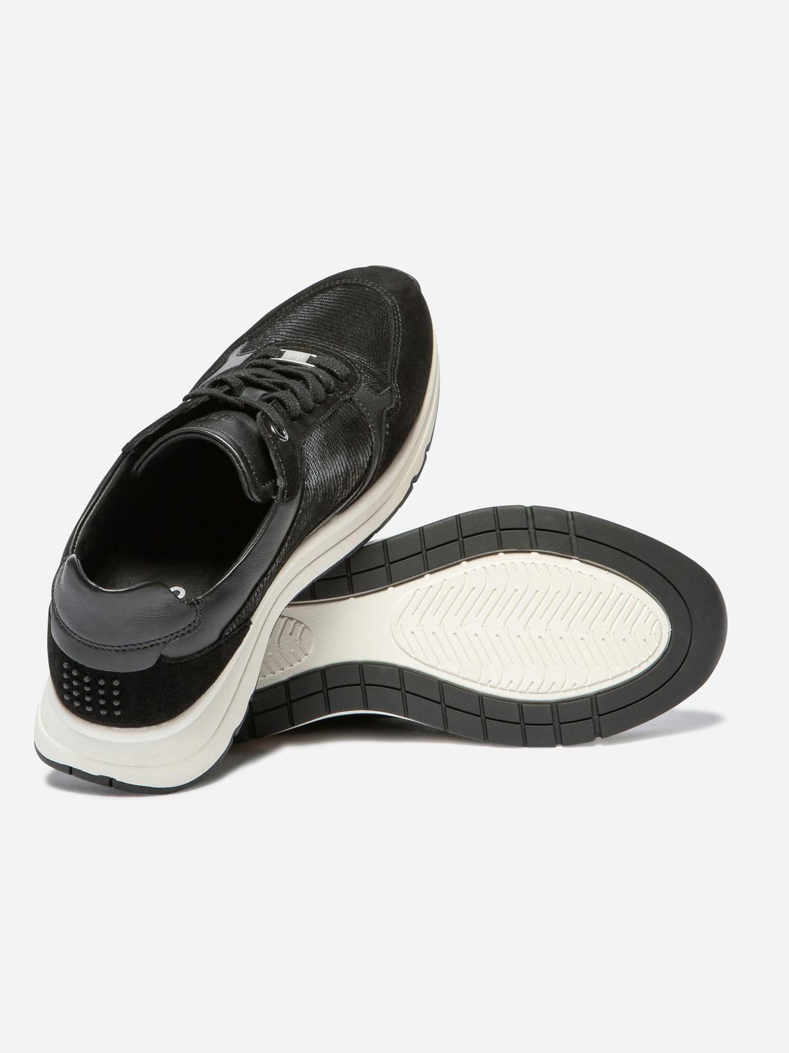 Baskets Femme Confort Cuir Noir BLONDIE