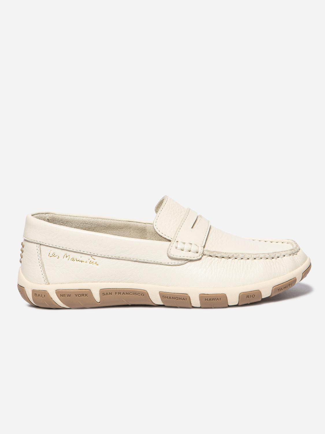 Mocassins femme light beige et chatain JAZABEL