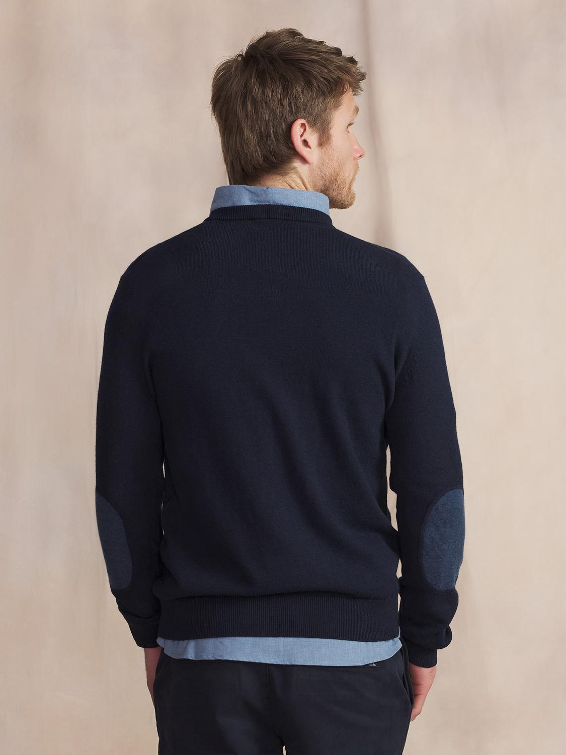 Pull Marine Manches Longues Bleu MALIKVER